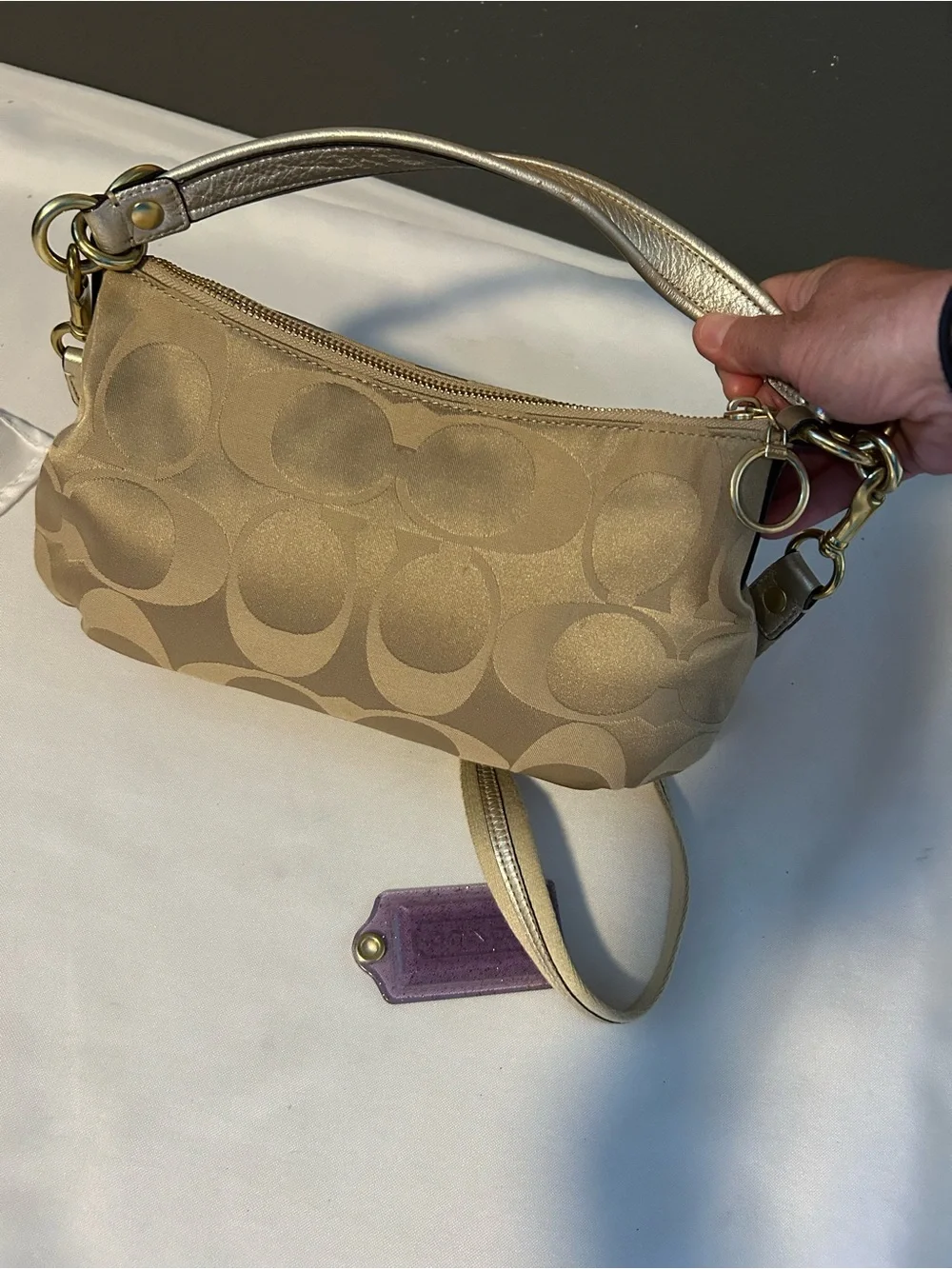 Coach crossbody beige
